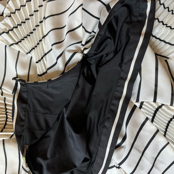 ANTHROPOLOGIE  EVA FRANCO Pleated Skirt Black & White Size 6 - Picture 8 of 10